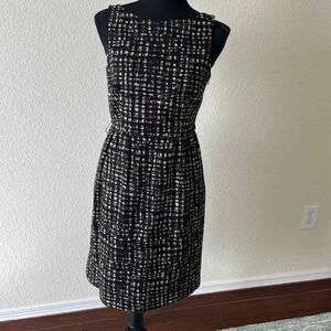 MICHAEL MICHAEL KORS Womens Black Cream Sleeveless Above The Knee Dress Size 4